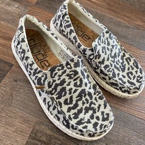 Hey Dude Black and White Flats